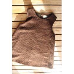 Corduroy dress with fleece...