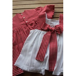 Colonial Dress with coordinating apron Size 2-4