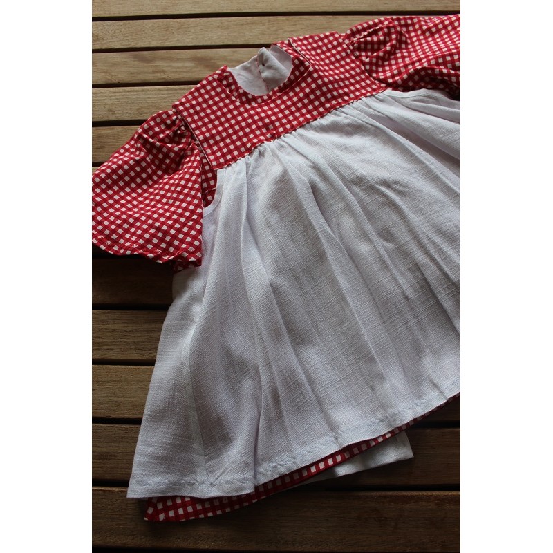 Colonial Dress with coordinating apron Size 2-4