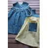 Colonial Dress with coordinating apron Size 4-6