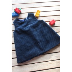 Corduroy dress with fleece...