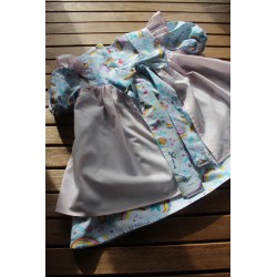 Colonial Dress with coordinating apron Size 4-6