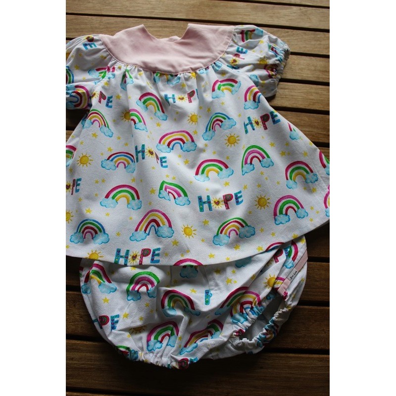 Baby gown and matching bloomers 6-12months