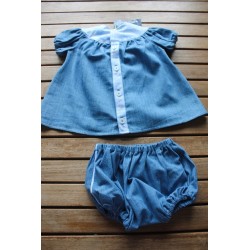 Baby Gown and matching Bloomers 6-12months