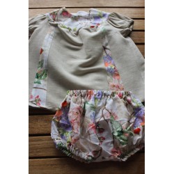 Baby Gown and matching Bloomers 6-12months