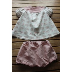 Baby Gown and matching Bloomers 6-12months