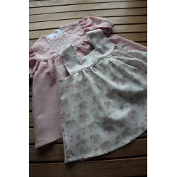 Colonial Dress with coordinating apron Size 2-4