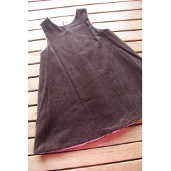 Corduroy dress with fleece...