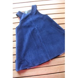 Corduroy dress with fleece...