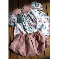 Baby Gown and matching Bloomers 6-12months