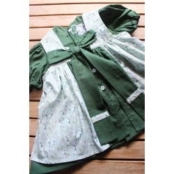 Colonial Dress with coordinating apron Size 2-4