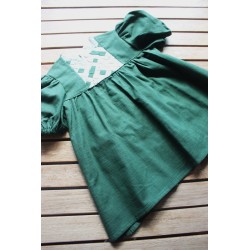 Colonial Dress with coordinating apron Size 2-4