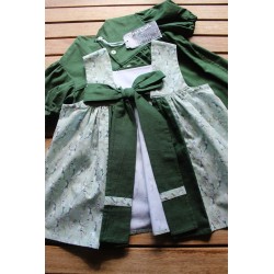 Colonial Dress with coordinating apron Size 2-4