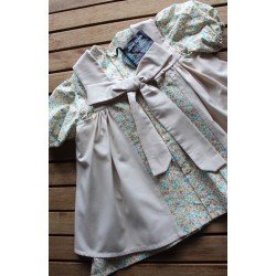 Colonial Dress with coordinating apron Size 2-4