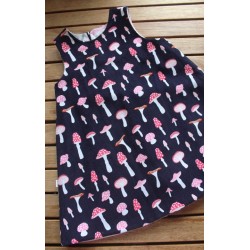 Corduroy dress with fleece...