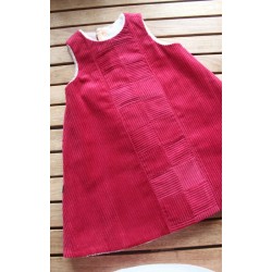 Corduroy dress with fleece...