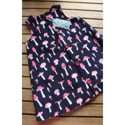 Corduroy dress with fleece...