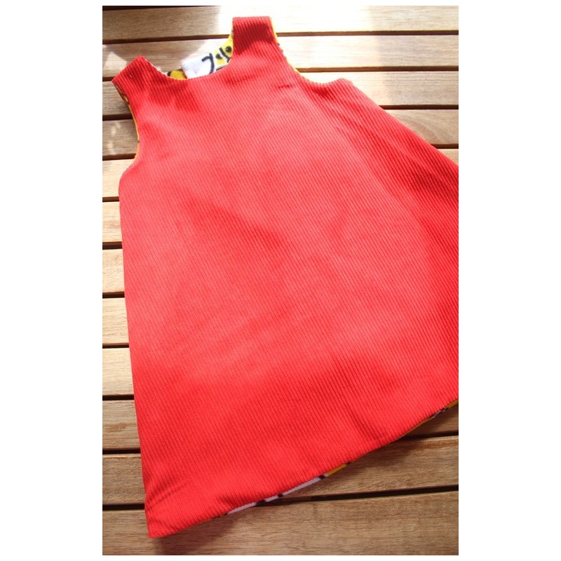 Corduroy dress with fleece lining Size 3-4