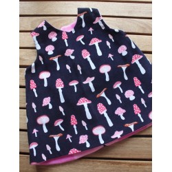 Corduroy dress with fleece...