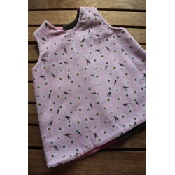 Corduroy dress with fleece...