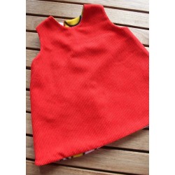 Corduroy dress with fleece...