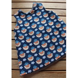 Corduroy dress with fleece...