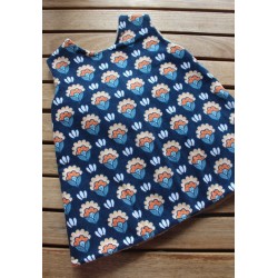 Corduroy dress with fleece...