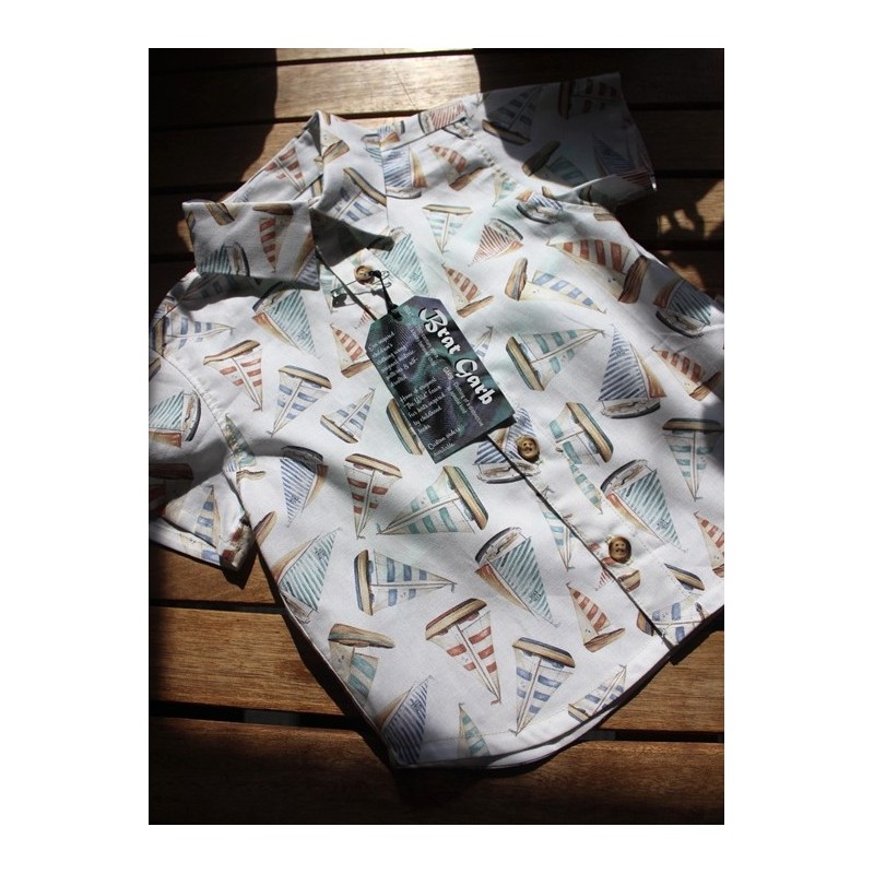 Baby Boys' classic cut short sleeve shirt.  Size 1