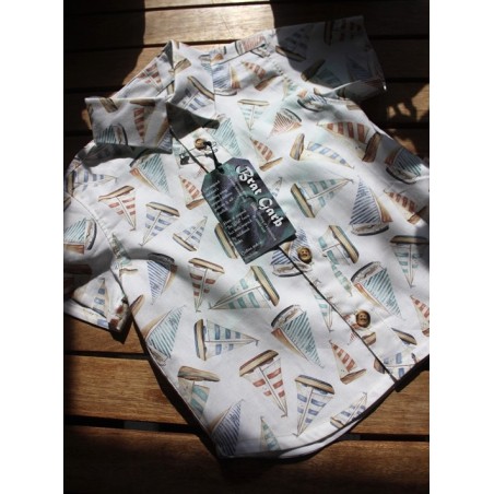 Baby Boys' classic cut short sleeve shirt.  Size 1